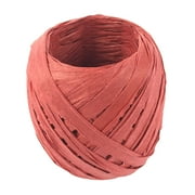 Christmas Raffia Ribbon, 65.6ft Colored Raffia Paper Ribbon, Raffia Ribbon for Gift Wrapping, Matte White Red Green Raffia Ribbon, Packing Paper String for DIY Crafts, Holiday Decoration, Red